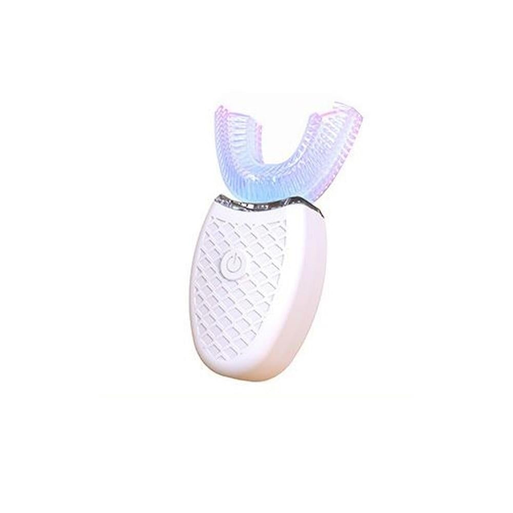 Automatic Blue Light Whitening Silicone Toothbrush 360 Degree USB Rechargeable Teeth Cleaner Image 1