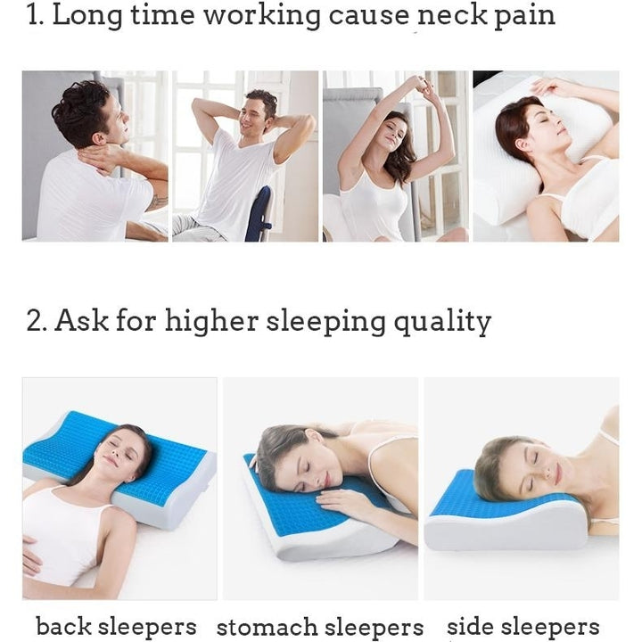 Memory Foam Pillow Cooling Gel Bed Cervical Protect Orthopedic Pillows for Sleeping Image 11