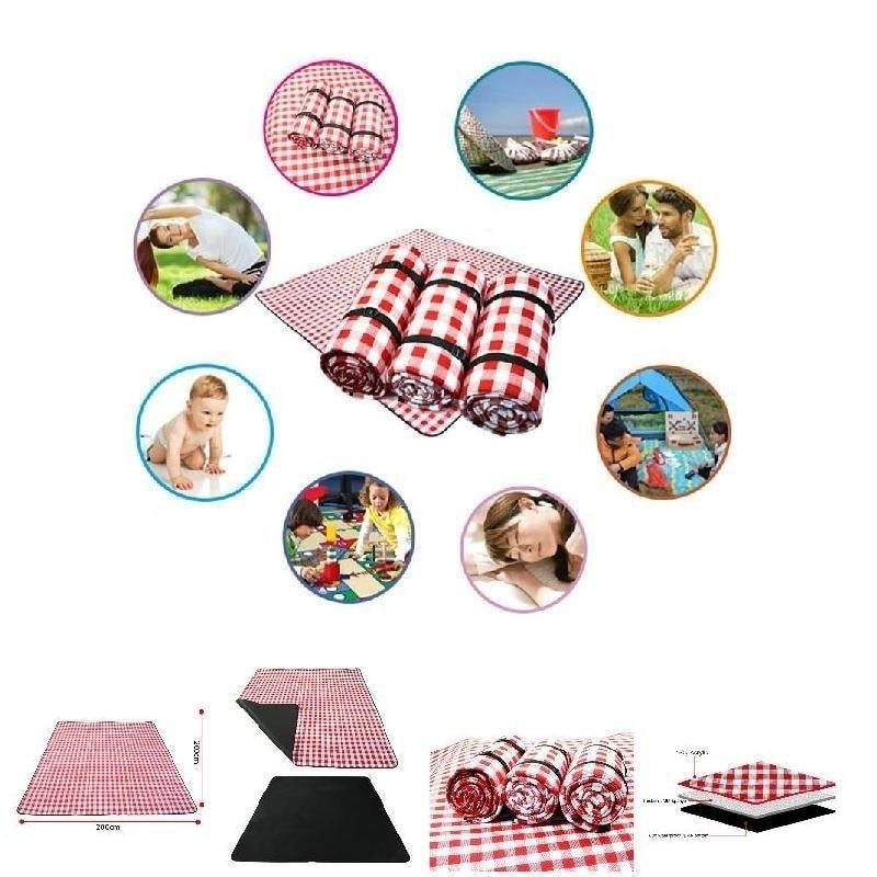 Soft Breathable Thicken Pad Blanket for Outdoor Camping Picnic Mat Image 3