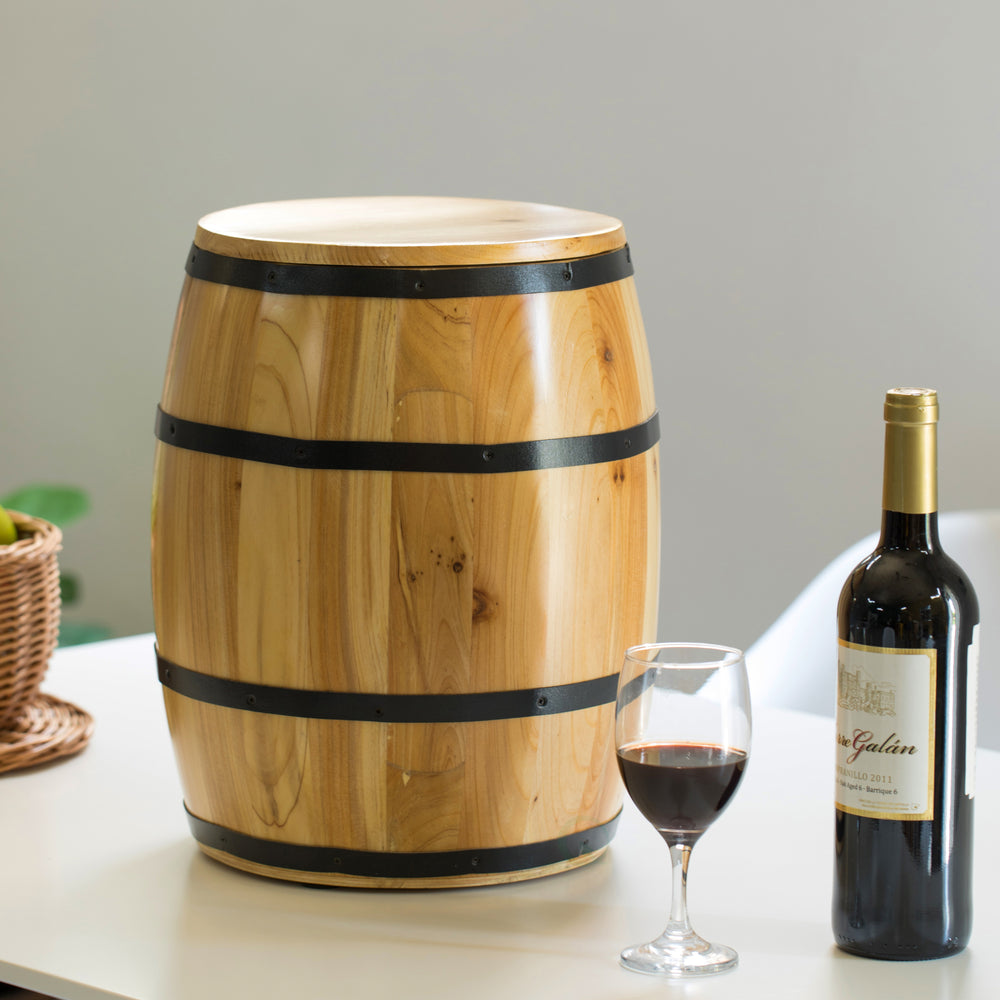 Wine Barrel 4 Sectional Crate With Removable Head Lid Image 2