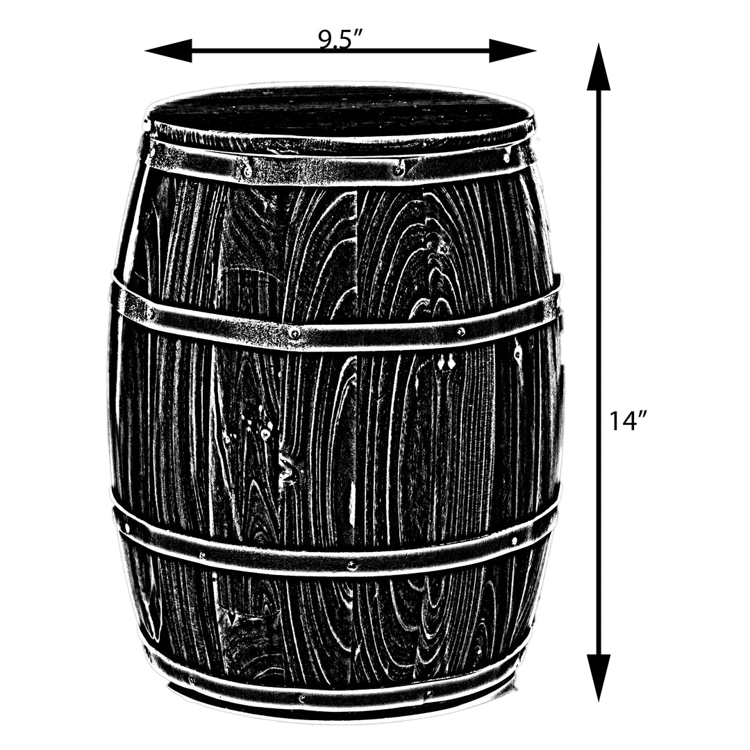 Wine Barrel Crate 4 Sectional 11" Dia x 14.5" H Rustic Wood Home Bar Decor Image 4