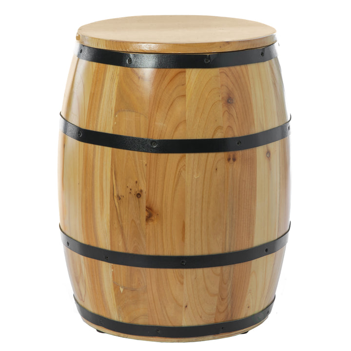 Wine Barrel 4 Sectional Crate With Removable Head Lid Image 5