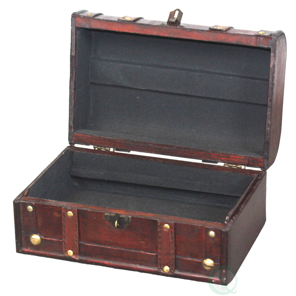 Vintage Wooden Decorative Storage Box 7x11 Inches Treasure Chest Unique Image 2