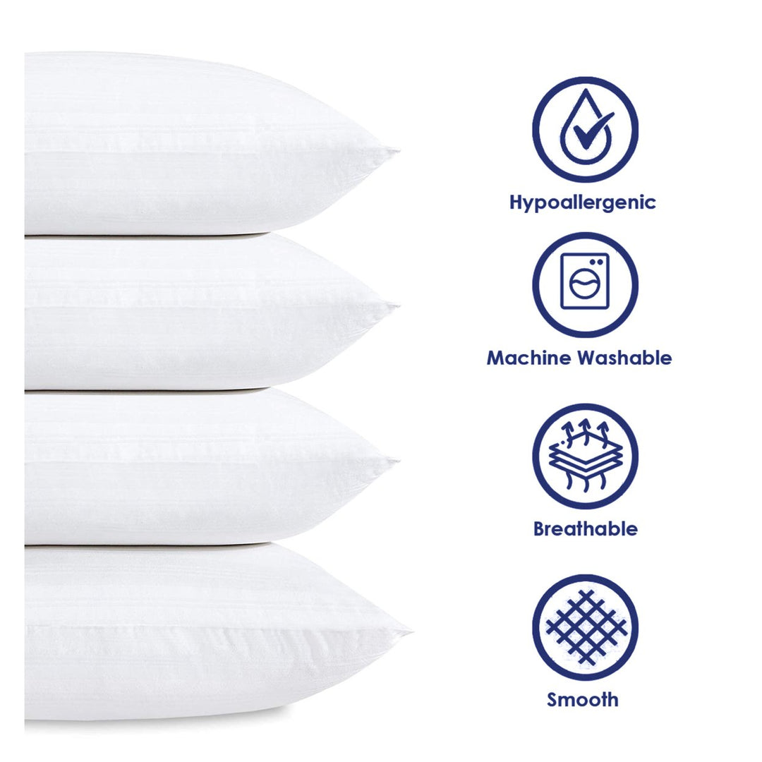 Hypoallergenic Down-Alternative Soft Bed Pillows (4-Pack) Image 2