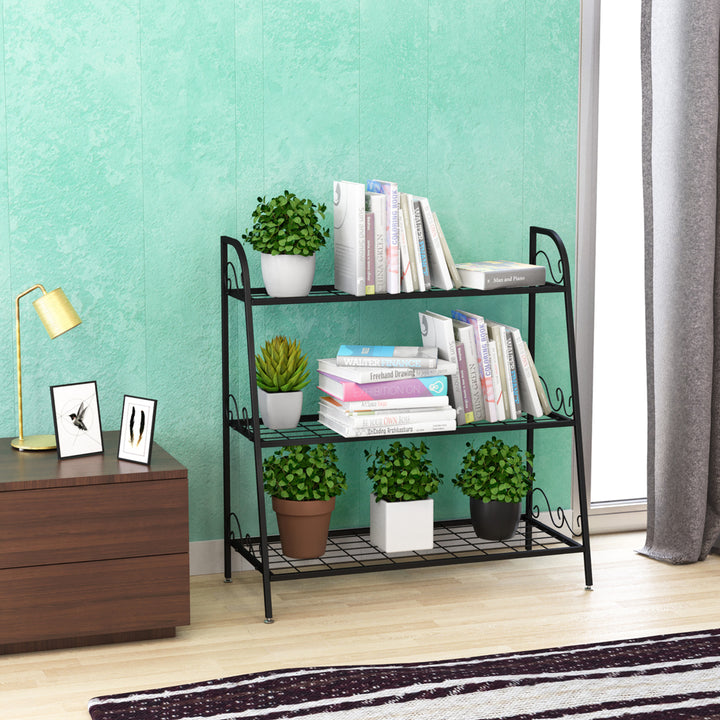 3-tier Metal Plant Stand Shelf Flower Pot Holder Display Rack Shoe Organizer Image 10