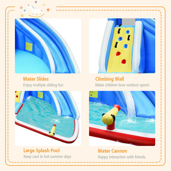 Inflatable Water Slide Animal Shaped Bounce House Castle Splash Water Pool Without Blower Image 6