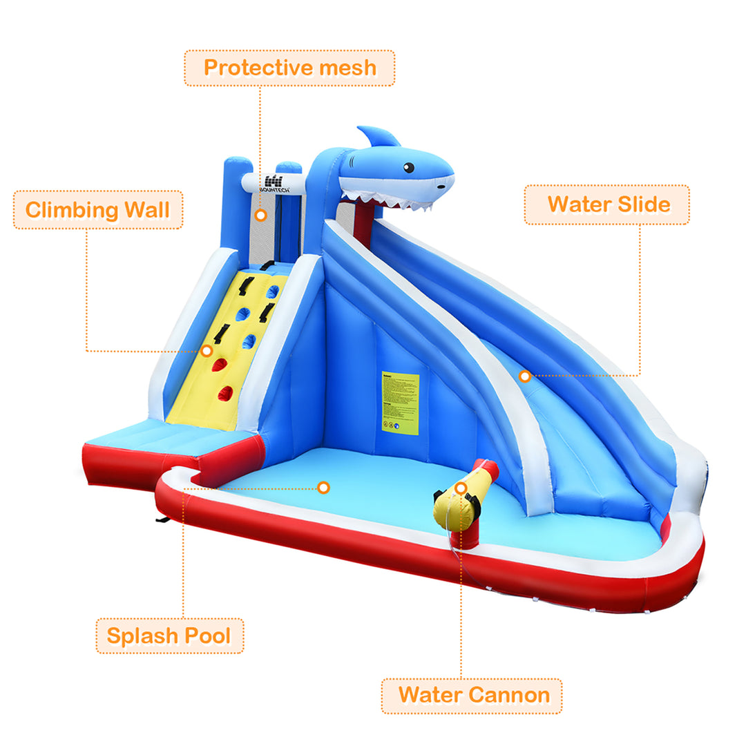 Inflatable Water Slide Animal Shaped Bounce House Castle Splash Water Pool W/750W Blower Image 9