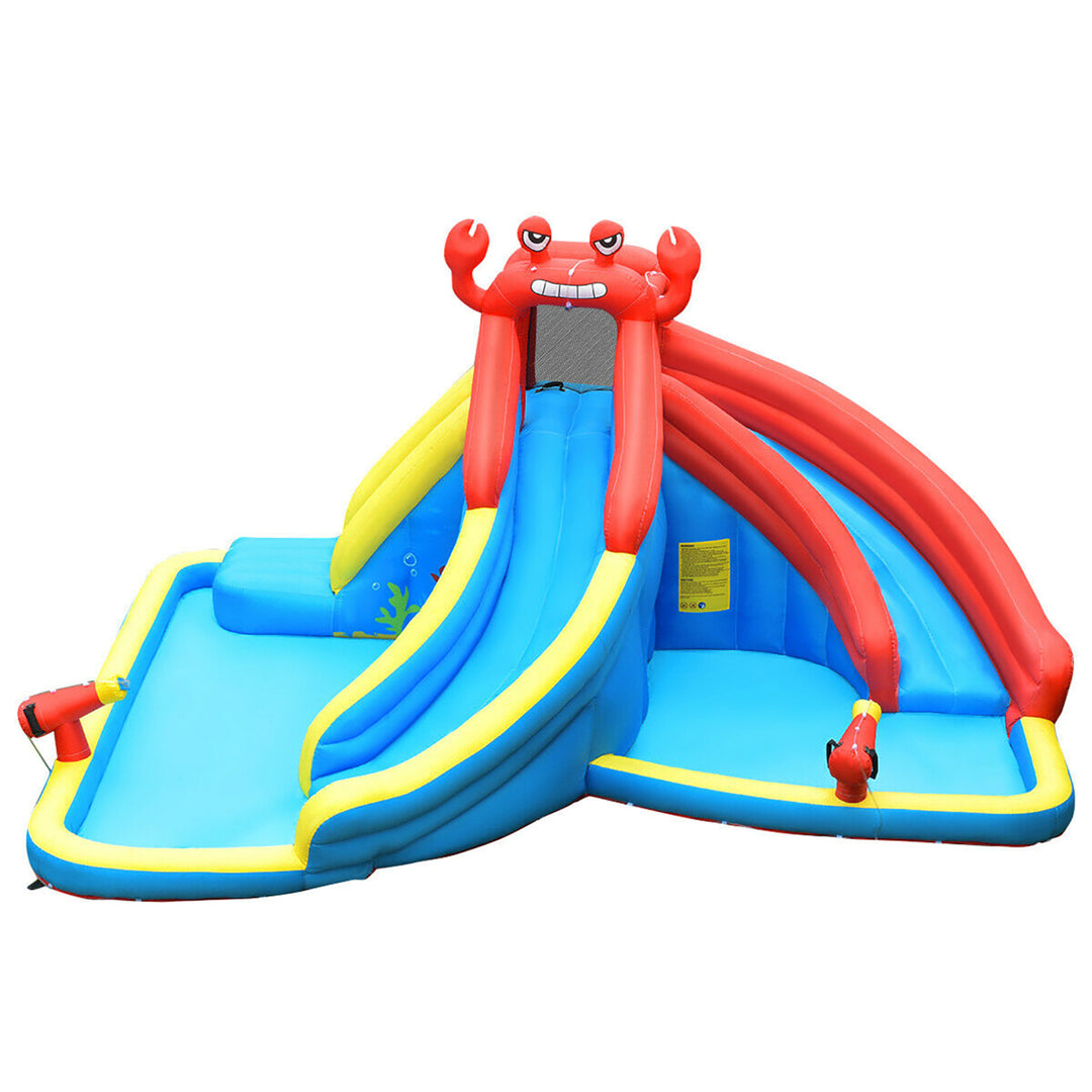 Inflatable Water Slide Crab Dual Slide Bounce House Splash Pool Without Blower Image 9