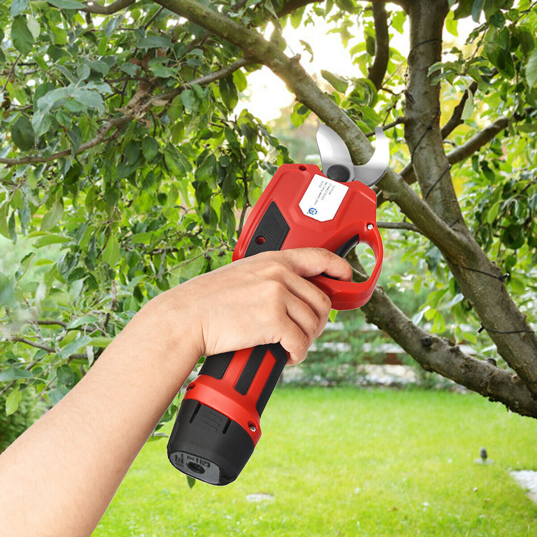 25mm Cordless Electric Pruning Shears W/ 2Ah Rechargeable Battery Image 2