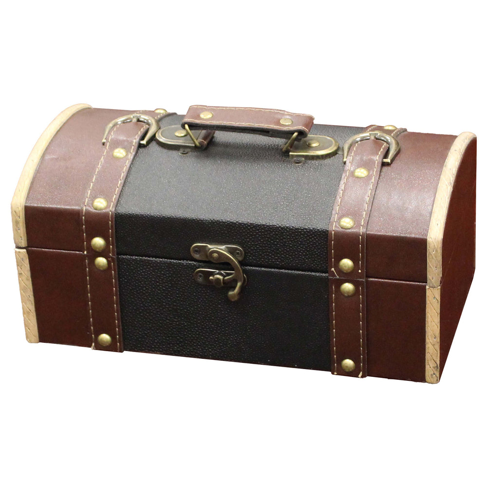 Vintage Wooden Treasure Chest Decorative Storage Box Multi-Functional 6.5x11.5 Image 2