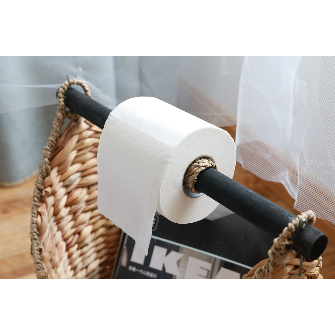 Rustic Toilet Paper Holder-Magazine Basket Image 7