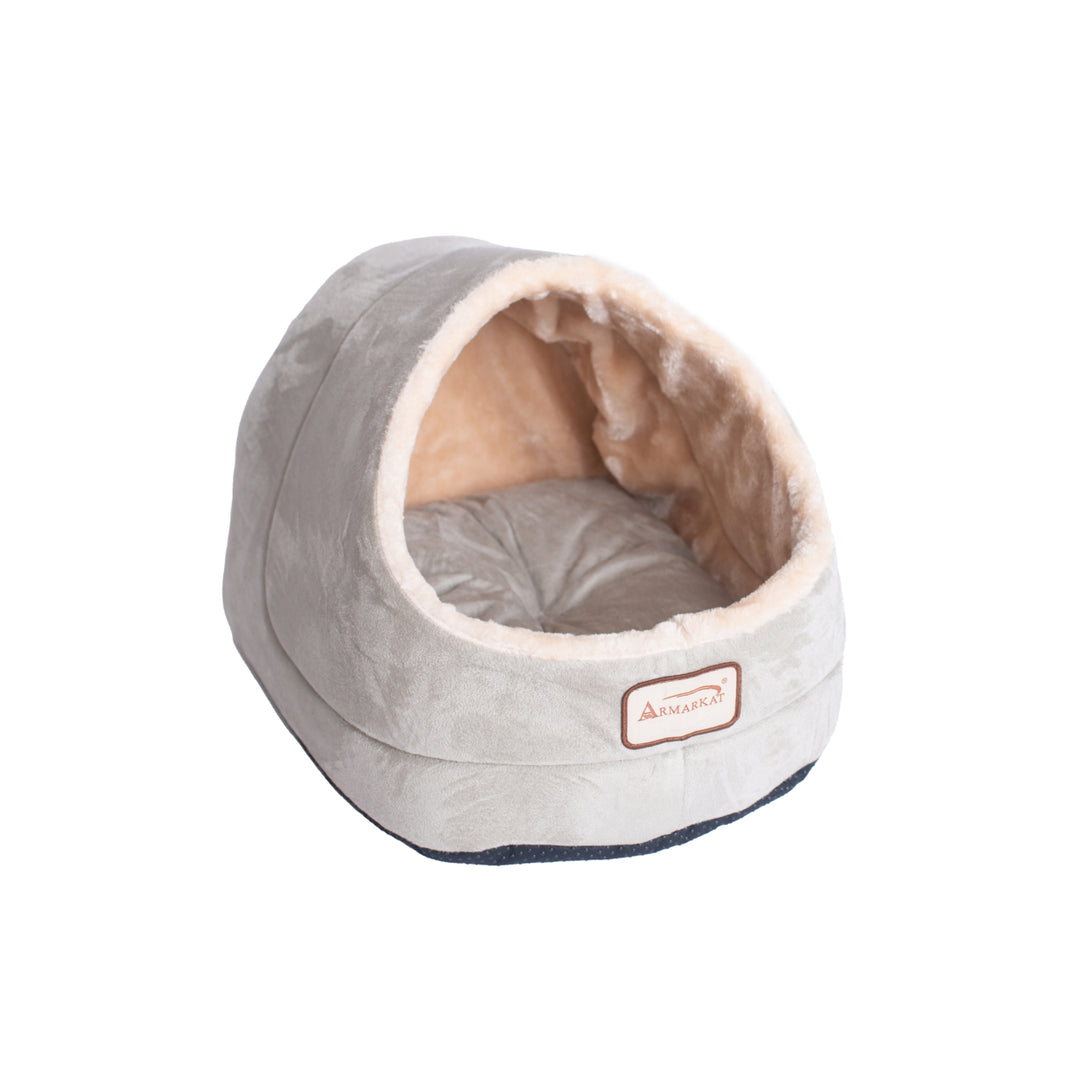 Armarkat Cat Cave Bed C18 Sage Green Soft Cushion Waterproof 18x12.5x11.5 Image 1