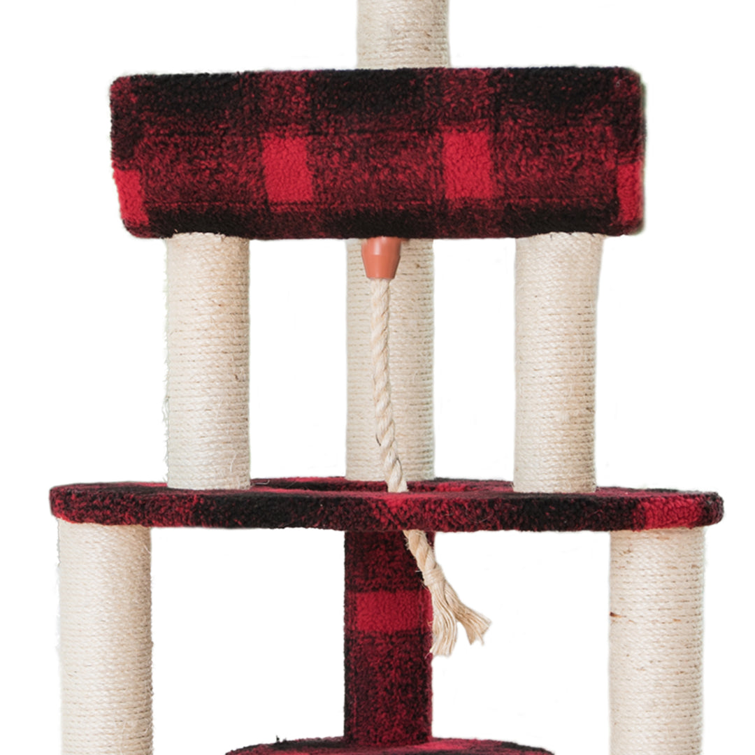 Armarkat Carpeted Real Wood Cat Tree with Multiple Features, Jackson Galaxy Approved Image 2