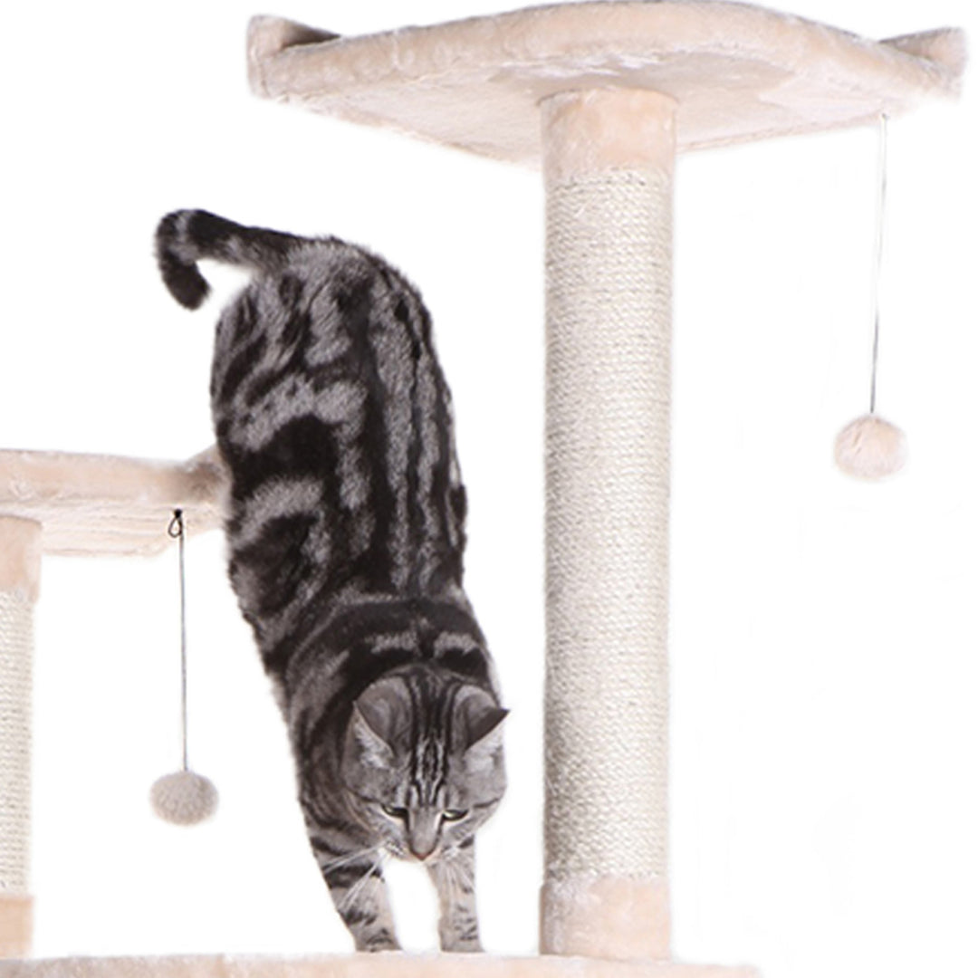 Armarkat Classic Cat Tree Model A6401 Blanched Almond 34x24x64 inches Image 4