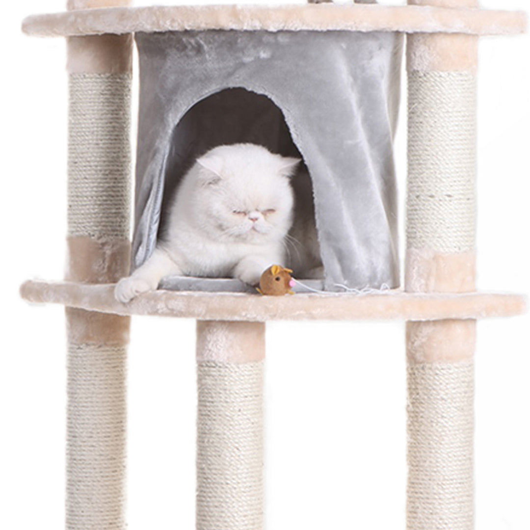 Armarkat Classic Cat Tree Model A6401 Blanched Almond 34x24x64 inches Image 5