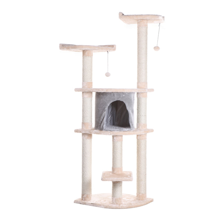 Armarkat Classic Cat Tree Model A6401 Blanched Almond 34x24x64 inches Image 6