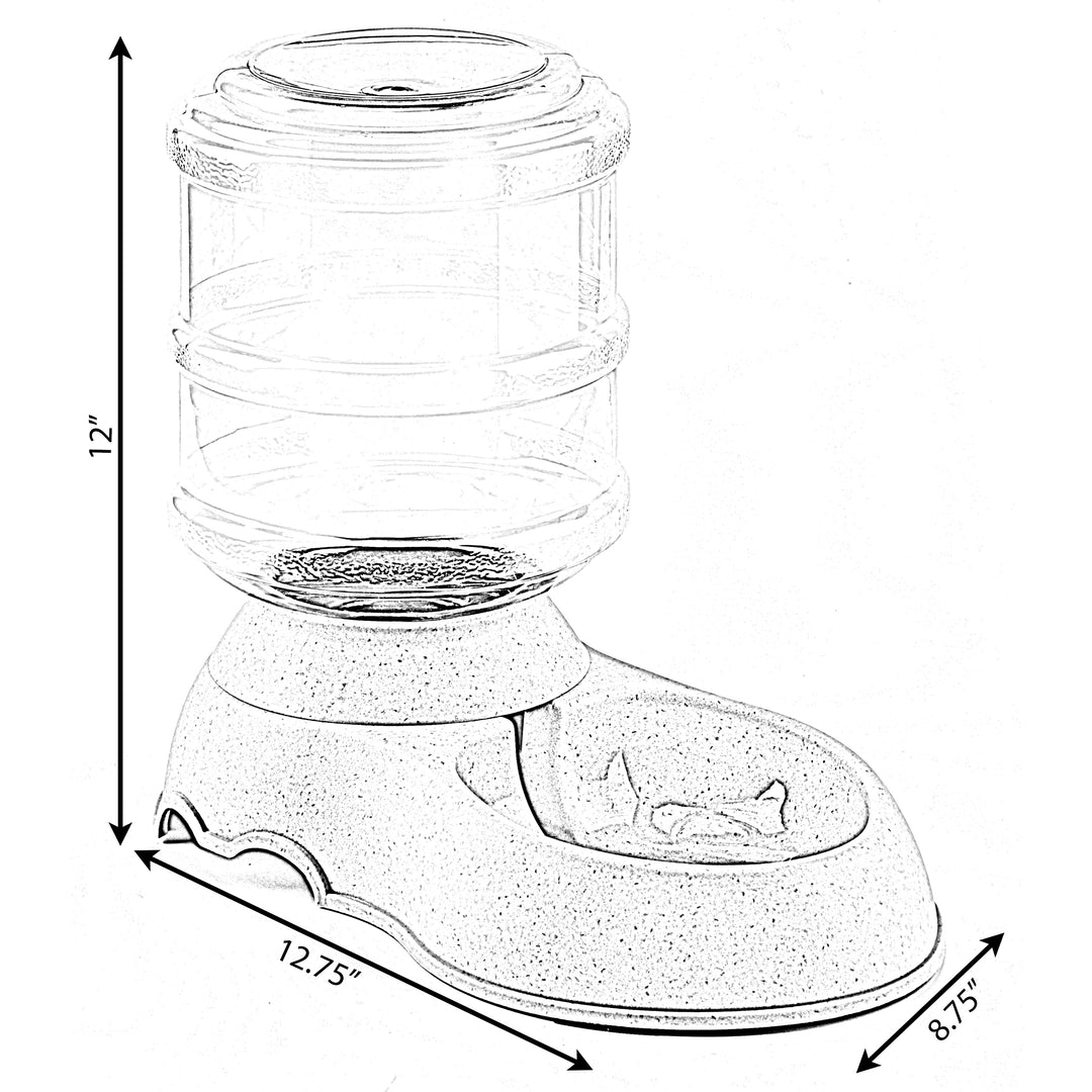 PawsMark Automatic Gravity Pet Feeder and Waterer for Dogs and Cats Durable Plastic Image 6