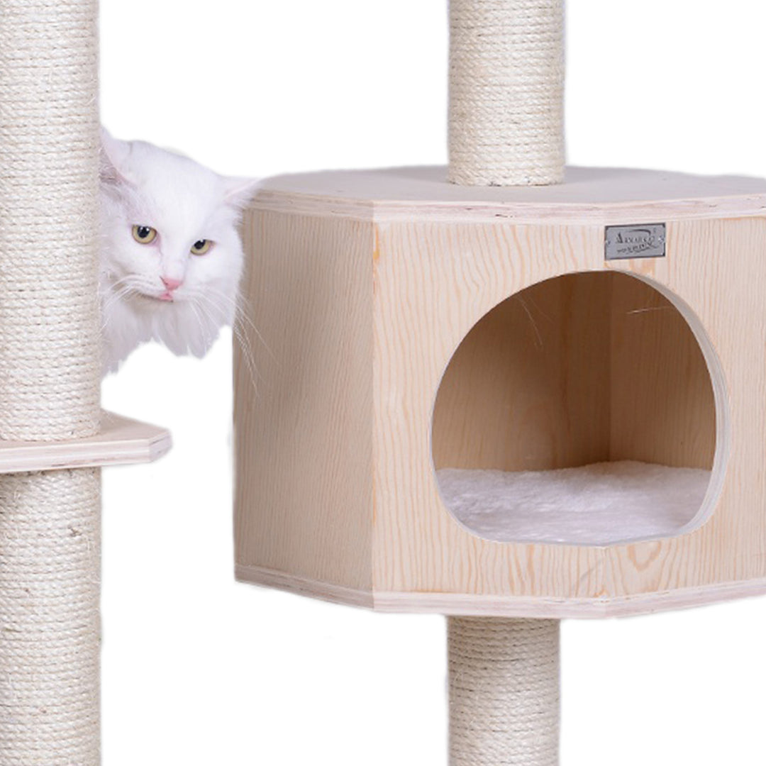 Armarkat 54 Inch Cat Tree Scots Pine Three Levels Condo Soft Perch S5402 Image 5