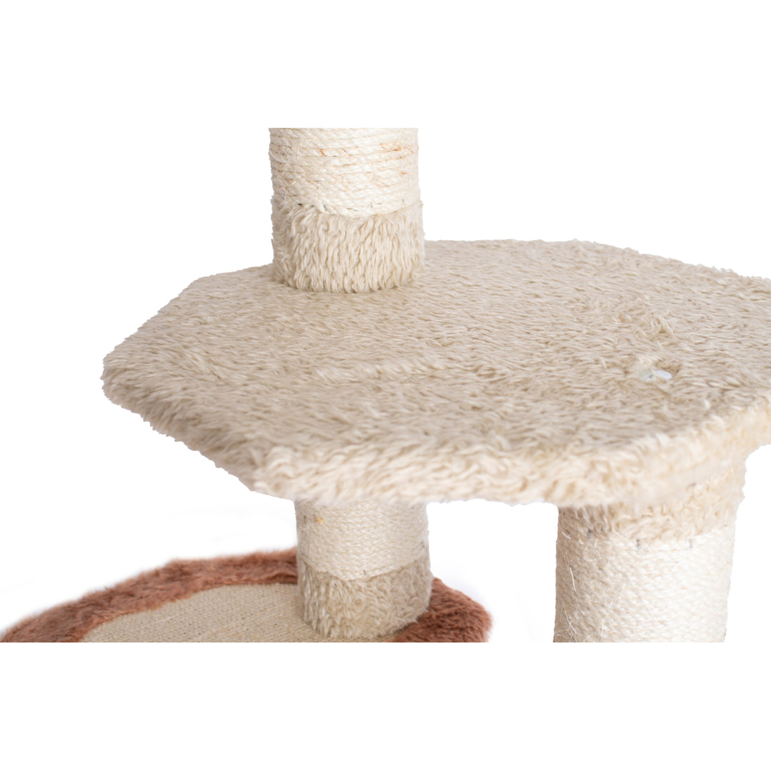 Armarkat Cat Tree X5703 Multi-Level Wood Climber Jackson Galaxy Approved Khaki Image 5