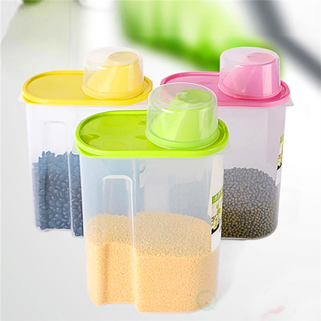 BPA-Free Food Storage Containers with Lids for Flour Sugar Grains and Rice Image 1