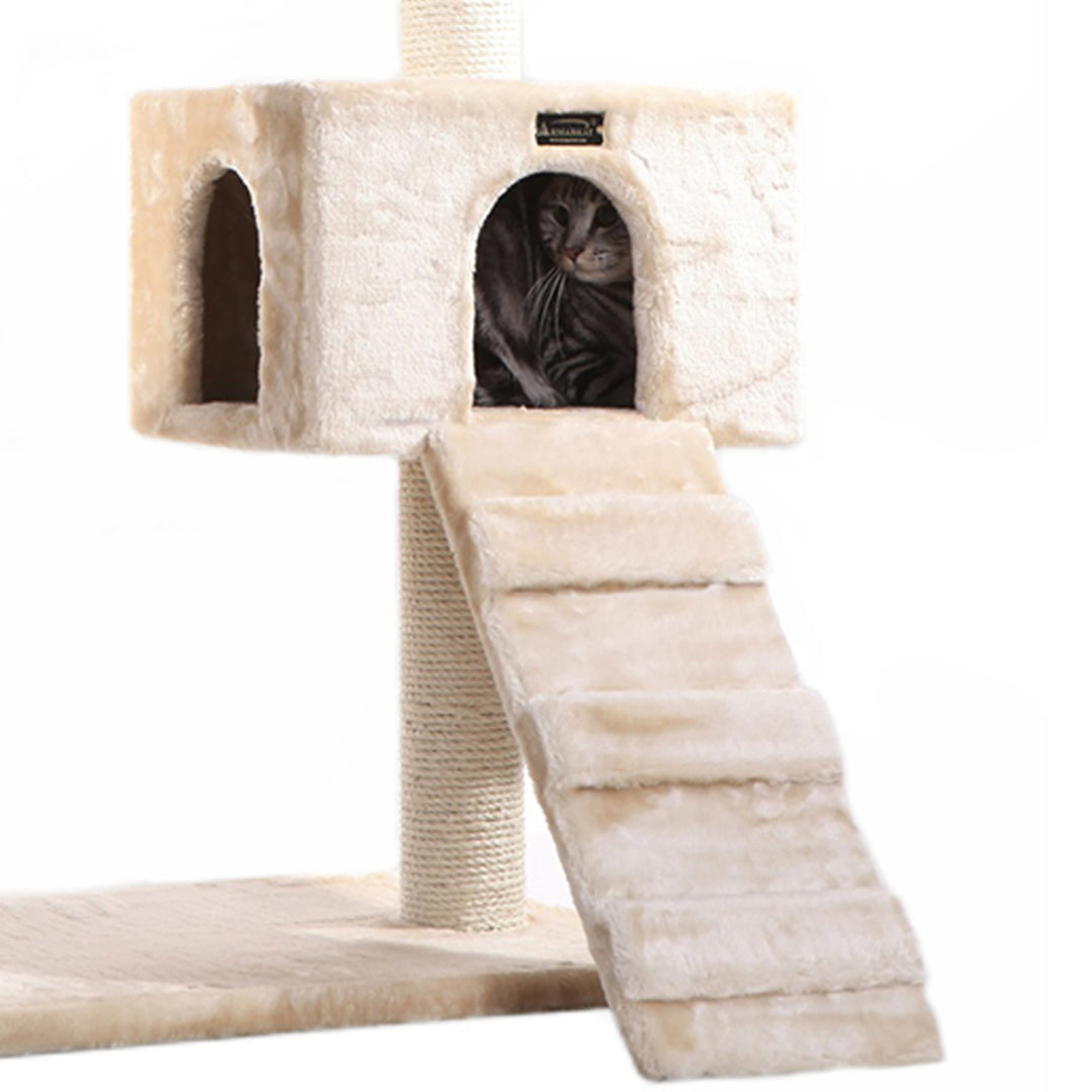 Armarkat Classic Cat Tree A5801 Beige Real Wood Multi-Level Activity 58" Image 4