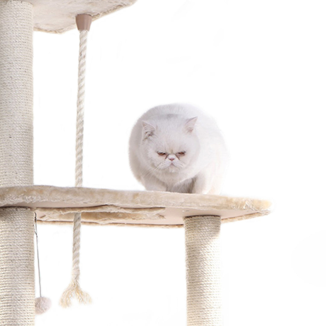 Armarkat Classic Cat Tree A5801 Beige Real Wood Multi-Level Activity 58" Image 5