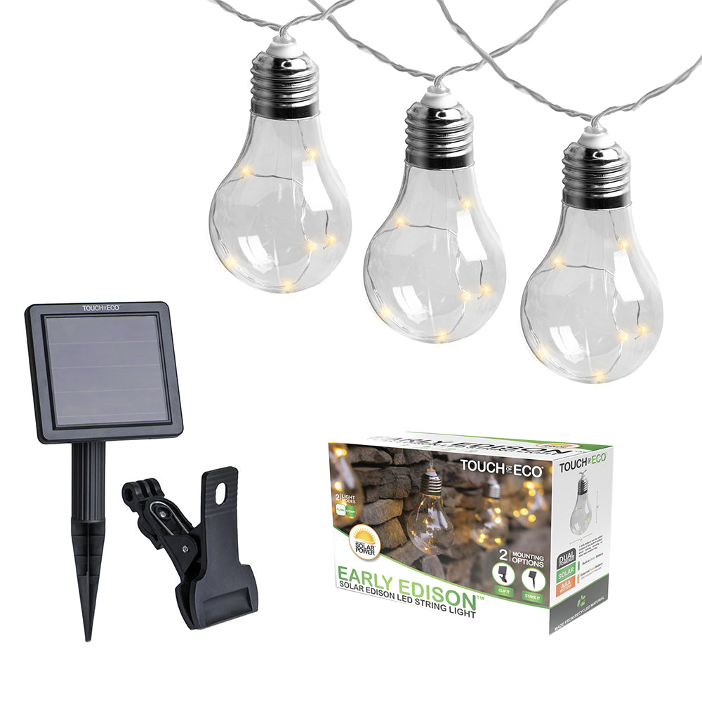 Early Edison Solar Powered LED String Light Bulbs Image 6