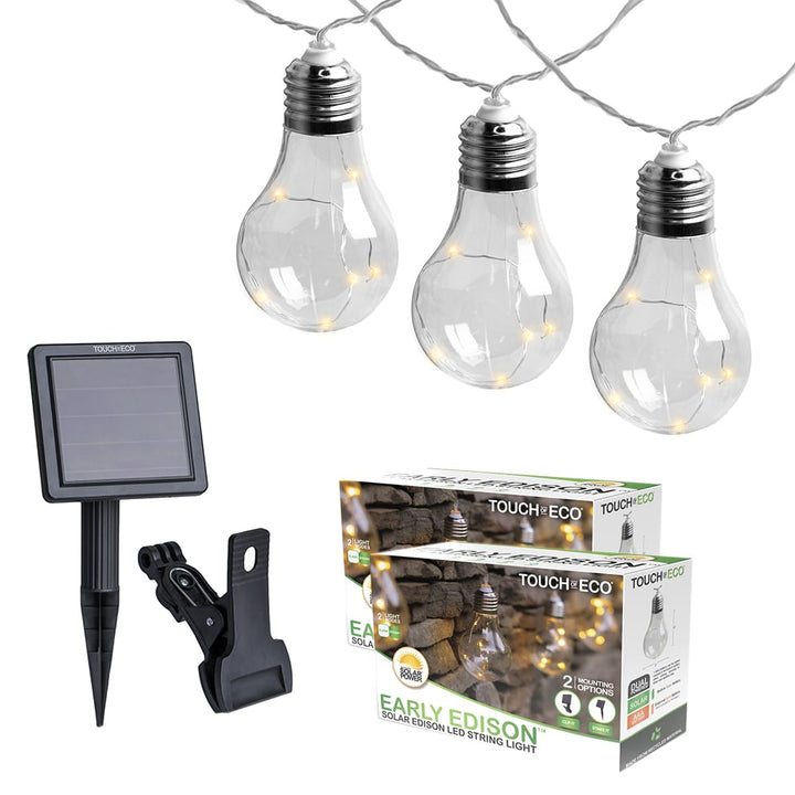 Early Edison Solar Powered LED String Light Bulbs Image 1