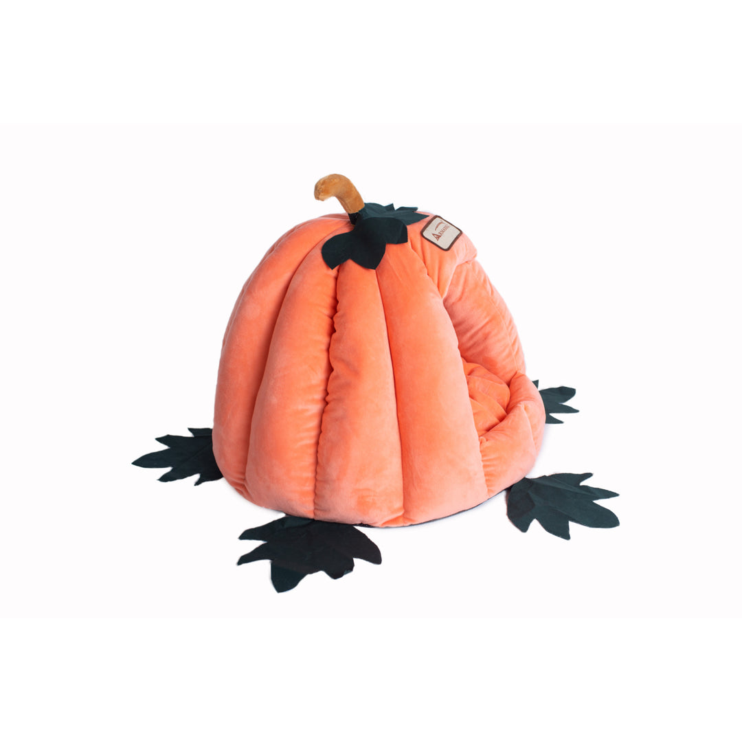 Armarkat Cat Bed C85CCS Pumpkin Shape Orange Plush 20x20x16 Cozy Dog Bed Image 3