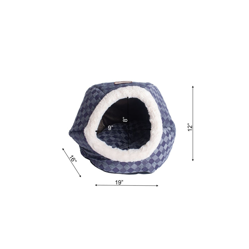 Armarkat Cat Bed Model C44, Blue Checkered Image 2