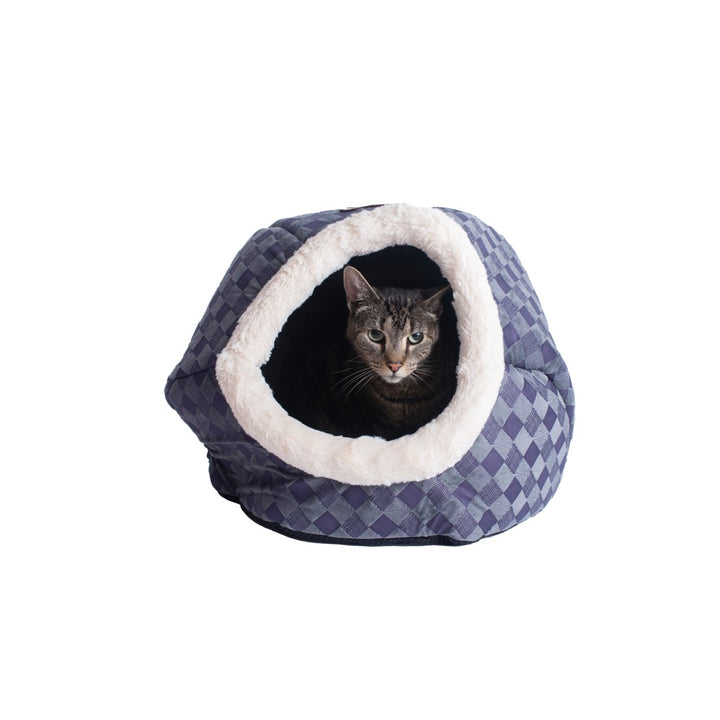 Armarkat Cat Bed Model C44, Blue Checkered Image 3