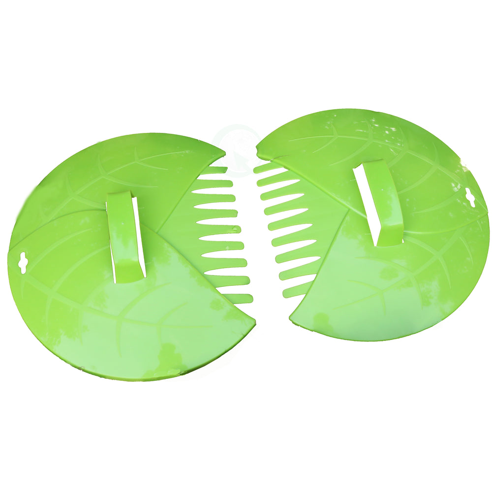 Decorative Leaf Scoops Hand Rakes for Lawn Garden Cleanup Durable Plastic 14x12 Image 2