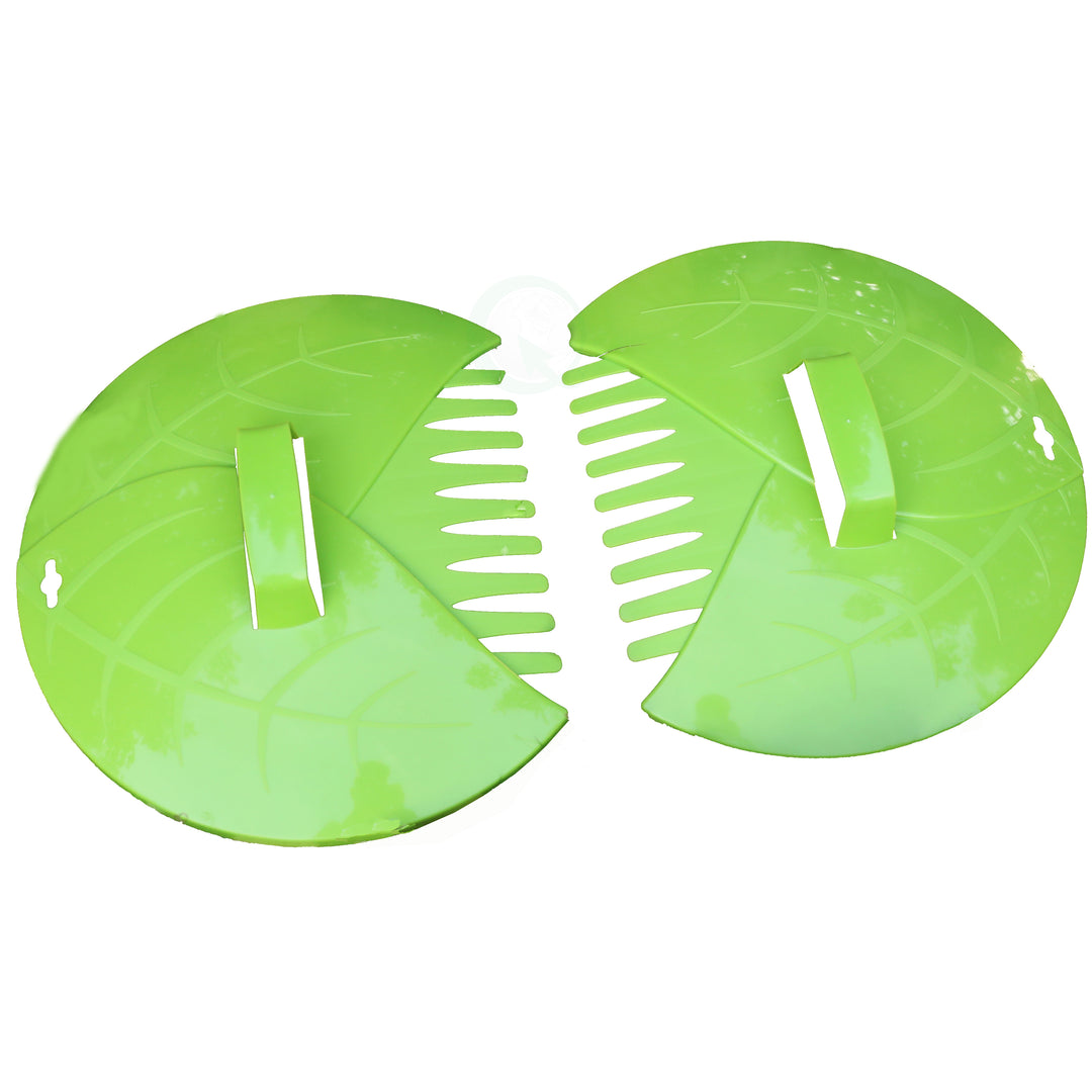 Decorative Leaf Scoops Hand Rakes for Lawn Garden Cleanup Durable Plastic 14x12 Image 2