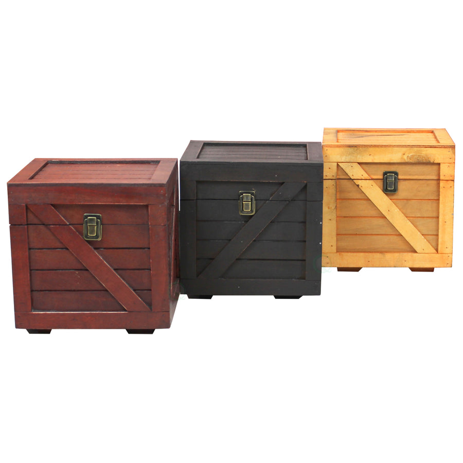 Wooden Stackable Lidded Crate Image 1