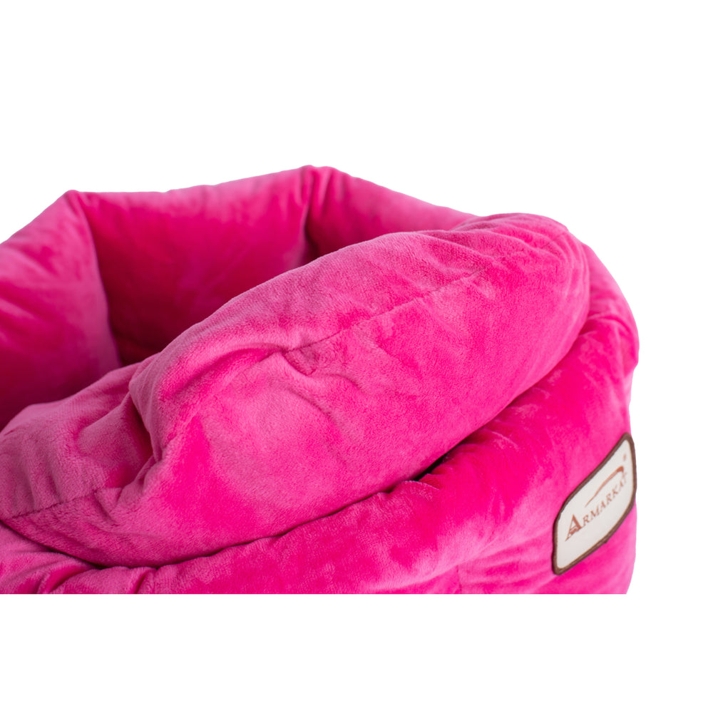 Armarkat Pet Bed Model C03CZ Pink Waterproof Velvet for Cats Small Dogs Image 2