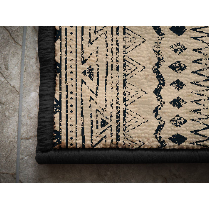 Deerlux Boho Living Room Area Rug with Nonslip Backing, Bohemian Tribal Print Pattern Image 4