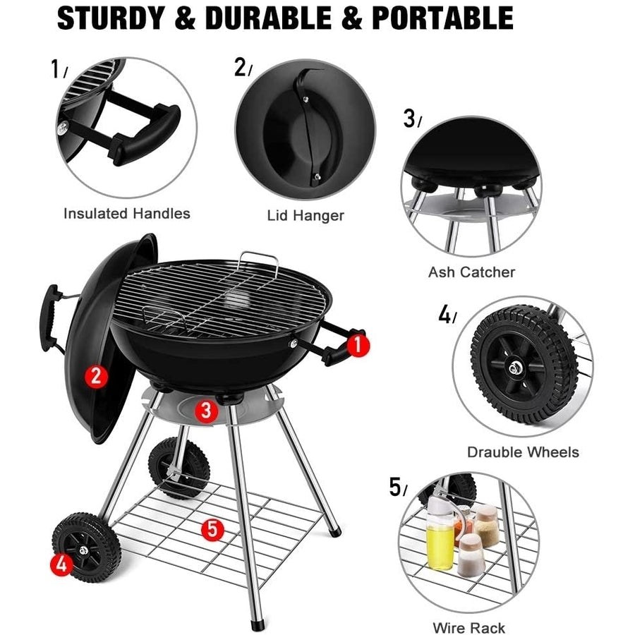 BEAU JARDIN Portable Charcoal Grill Image 1