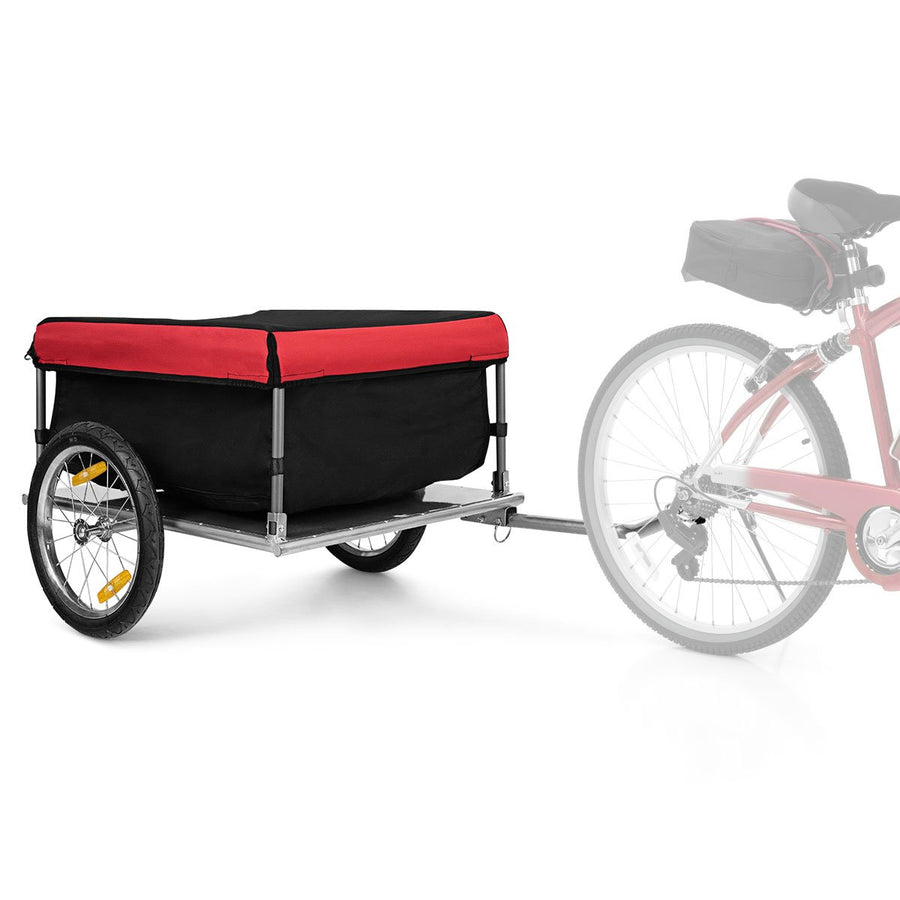 Bike Cargo / Luggage Trailer w/ Folding Frame and Quick Release Wheels Red/Black Image 1