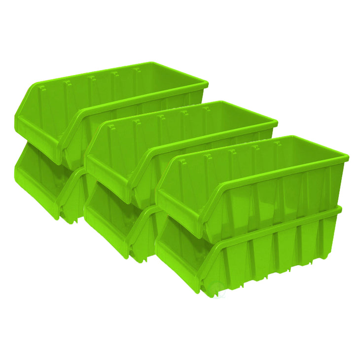 Durable Plastic Stacking Storage Bins 4.5W x 8D x 3H Perfect for Organizing Image 1