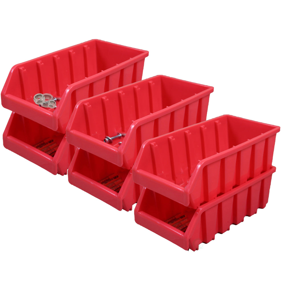 Durable Plastic Stacking Storage Bins 4.5W x 8D x 3H Perfect for Organizing Image 2