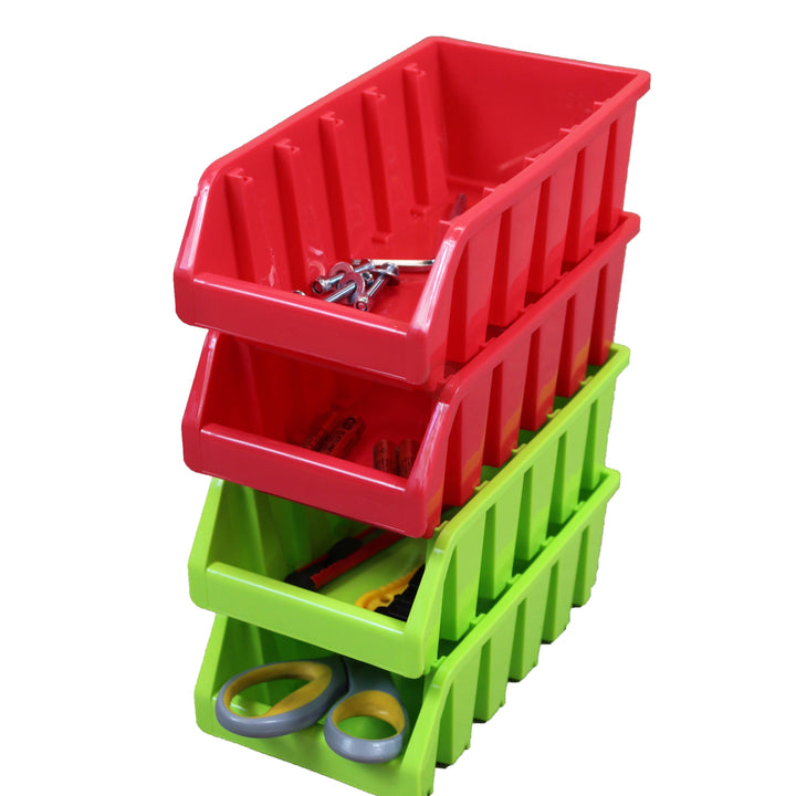 Durable Plastic Stacking Storage Bins 4.5W x 8D x 3H Perfect for Organizing Image 5