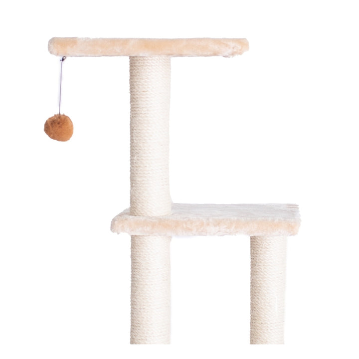 Armarkat Real Wood Cat Tree Model A4801 Beige 48in Multi-Level Condo Perch Image 2