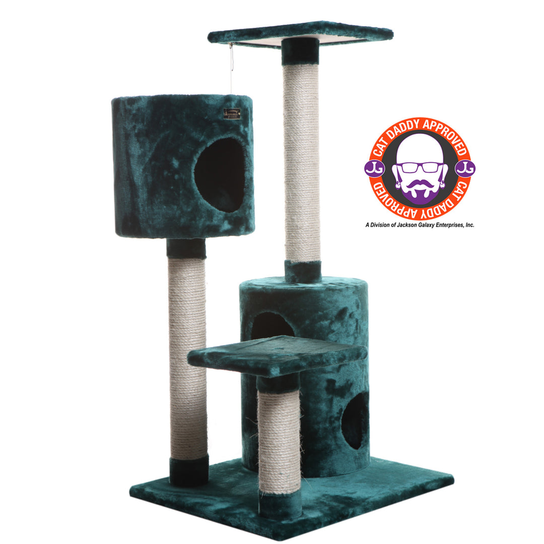 Armarkat Cat Tree Model A4301 Dark Green 3 Levels Compact 25 lbs Capacity Image 1