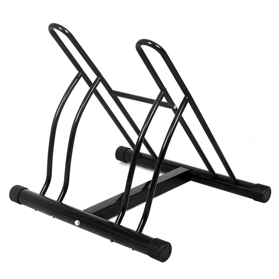 Two Bicycle Bike Stand Racor Garage Floor Storage Organizer Cycling Rack Image 1