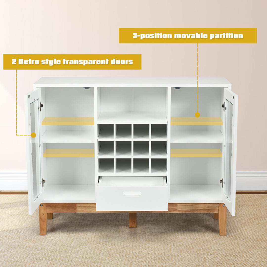 Wood Storage Cabinet w/ Rack and Drawer Image 7