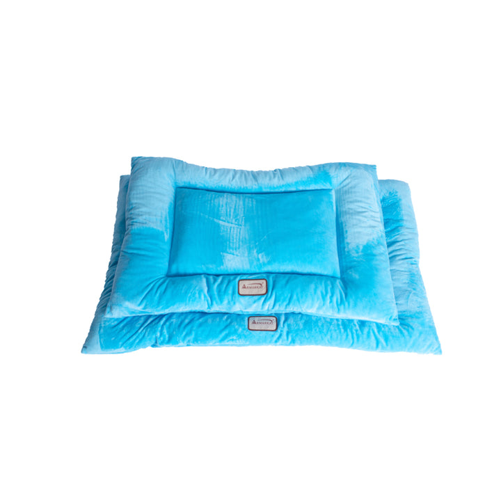 Armarkat M01CTL-M Medium Pet Bed Mat Sky Blue 27x19 Velvet Cushion Image 2