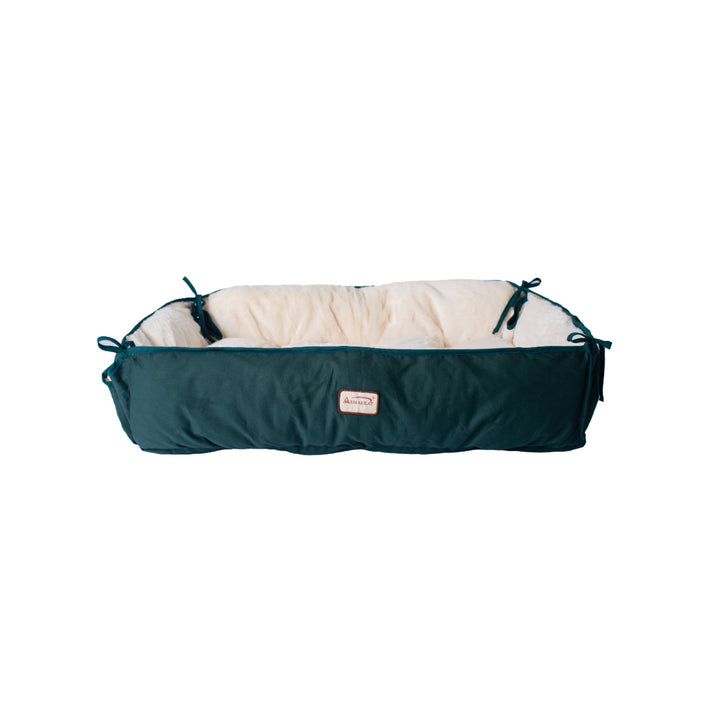 Armarkat D04 Extra Large Green Ivory Pet Bed and Mat Heavy-Duty Plush Canvas Image 1