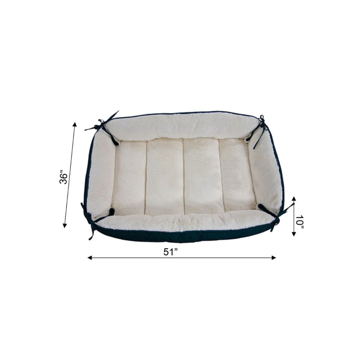 Armarkat D04 Extra Large Green Ivory Pet Bed and Mat Heavy-Duty Plush Canvas Image 3