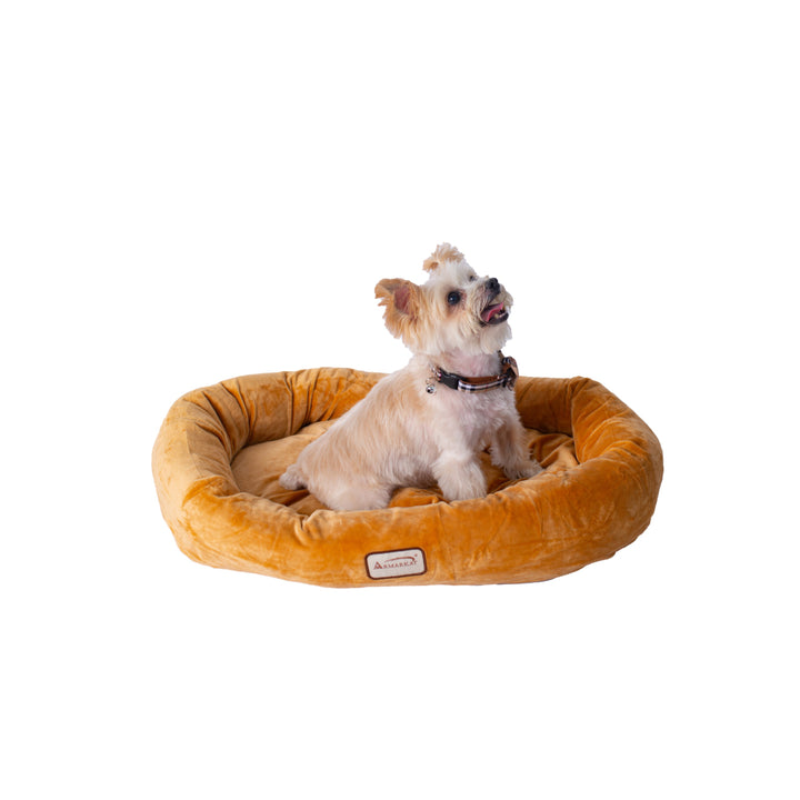 Armarkat D02CZS-S Small Earth Brown Dog Bed Waterproof Cover Velvet Material Image 3