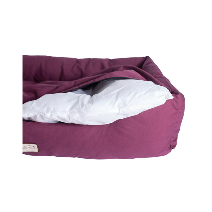 Armarkat Model D01FJH-M Medium Burgundy Bolstered Pet Bed Image 5